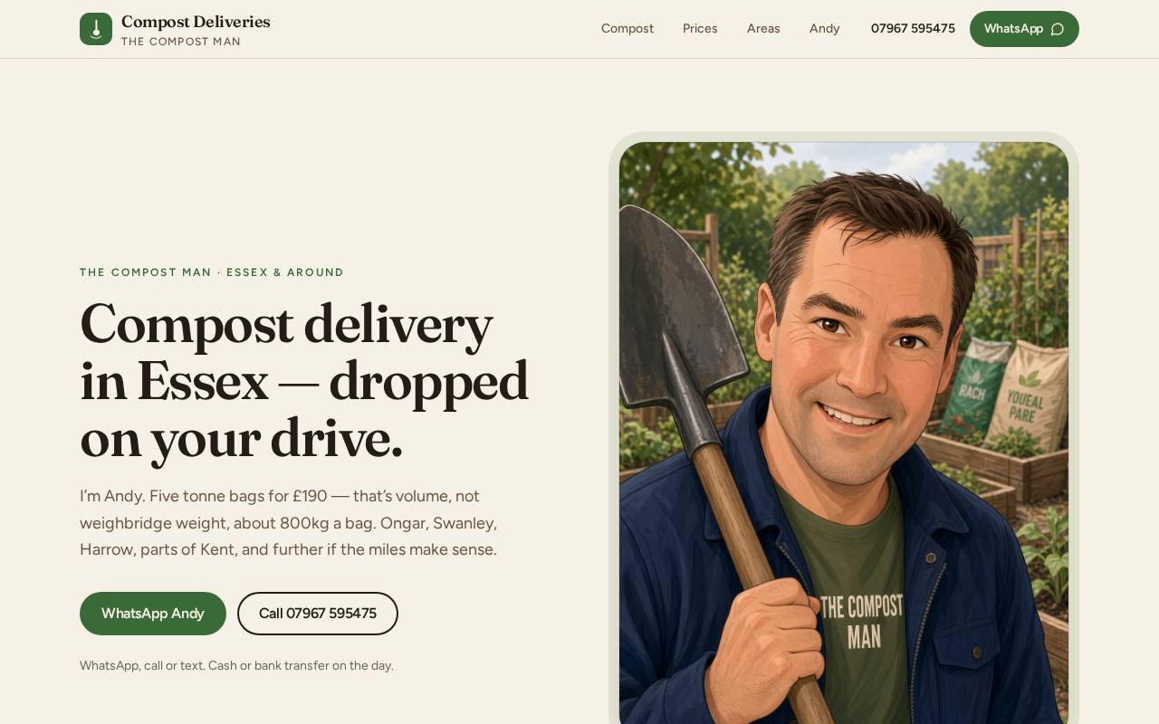 Homepage of Andy the Compost Man