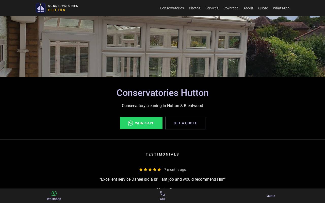 Homepage of Conservatories Hutton