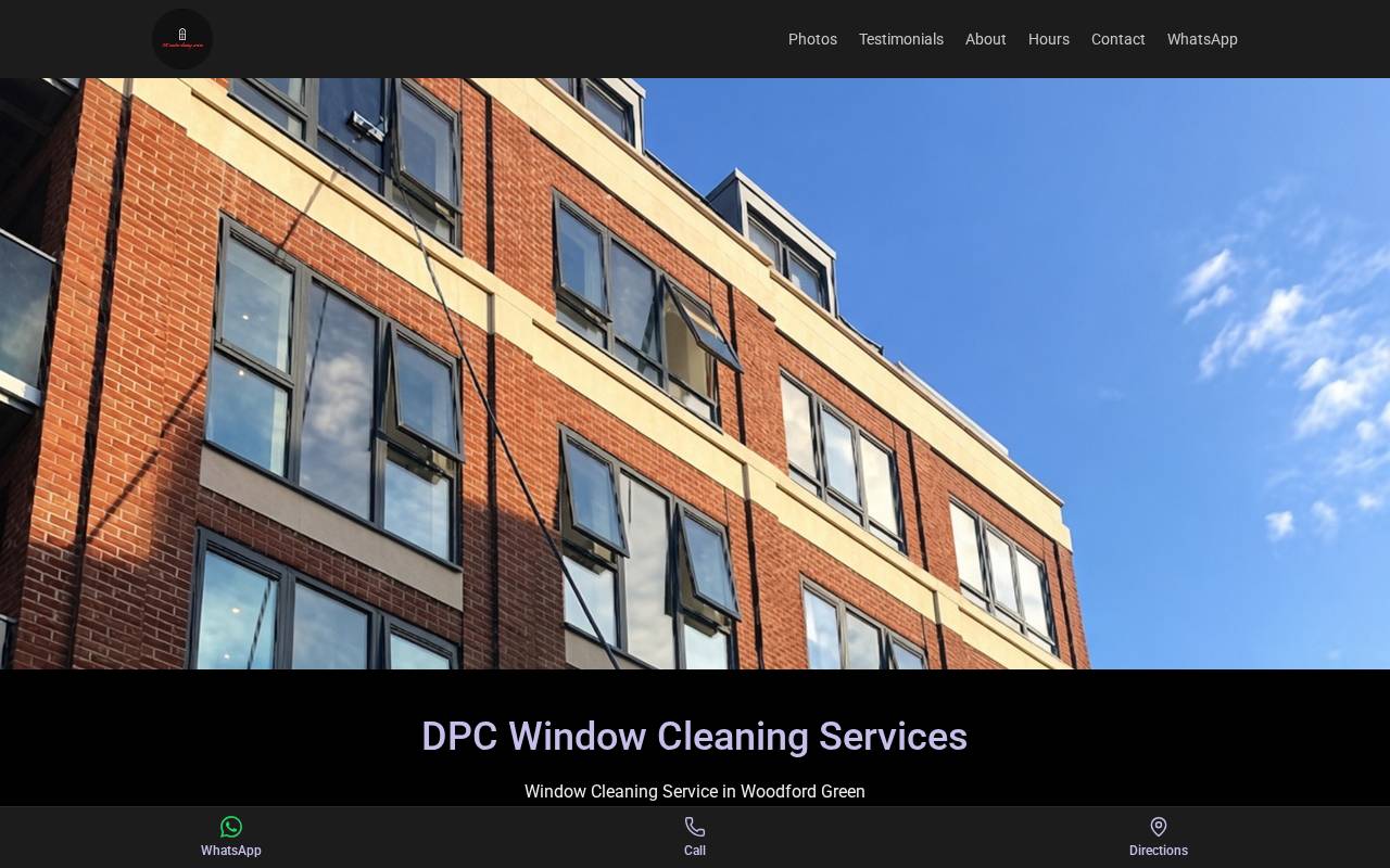 Homepage of DPC Window Cleaning